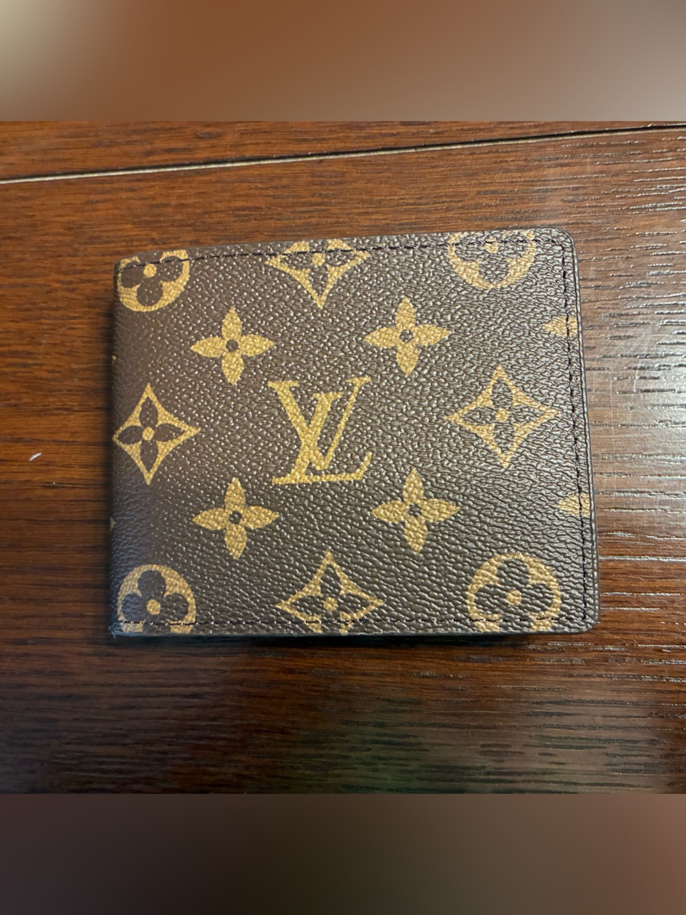 Louis Vuitton Monogram Leather Bi-Fold Wallet - Brown w/dust cover and box